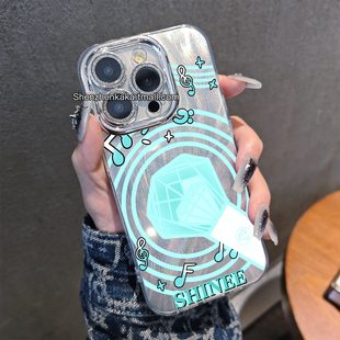苹果17SHINEE手机壳适用16promax粉丝应援棒opporeno13轻奢高档Findx8明星周边vivos20华为pura80新款 小米15