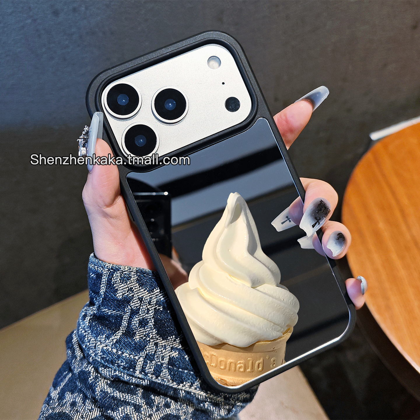 夏日镜面冰淇淋17promax手机壳Magsafe磁吸M记薯条适用iphone16吃货搞怪女15plus苹果13高档简约好看14promax