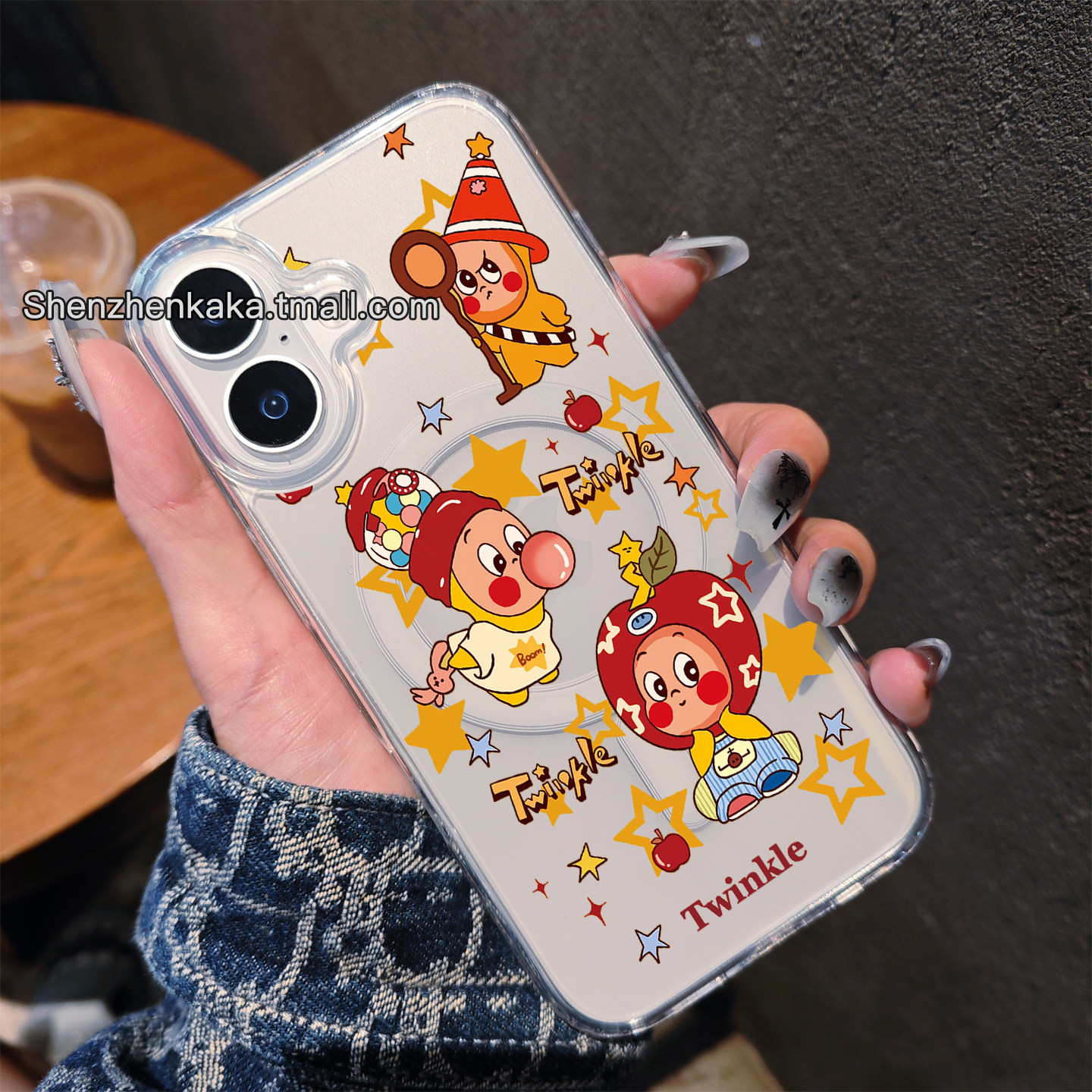 潮玩周边iPhone17星星人手机壳magsafe磁吸16promax女生适用15plus独特好看17air苹果14卡通可爱13pro透明壳