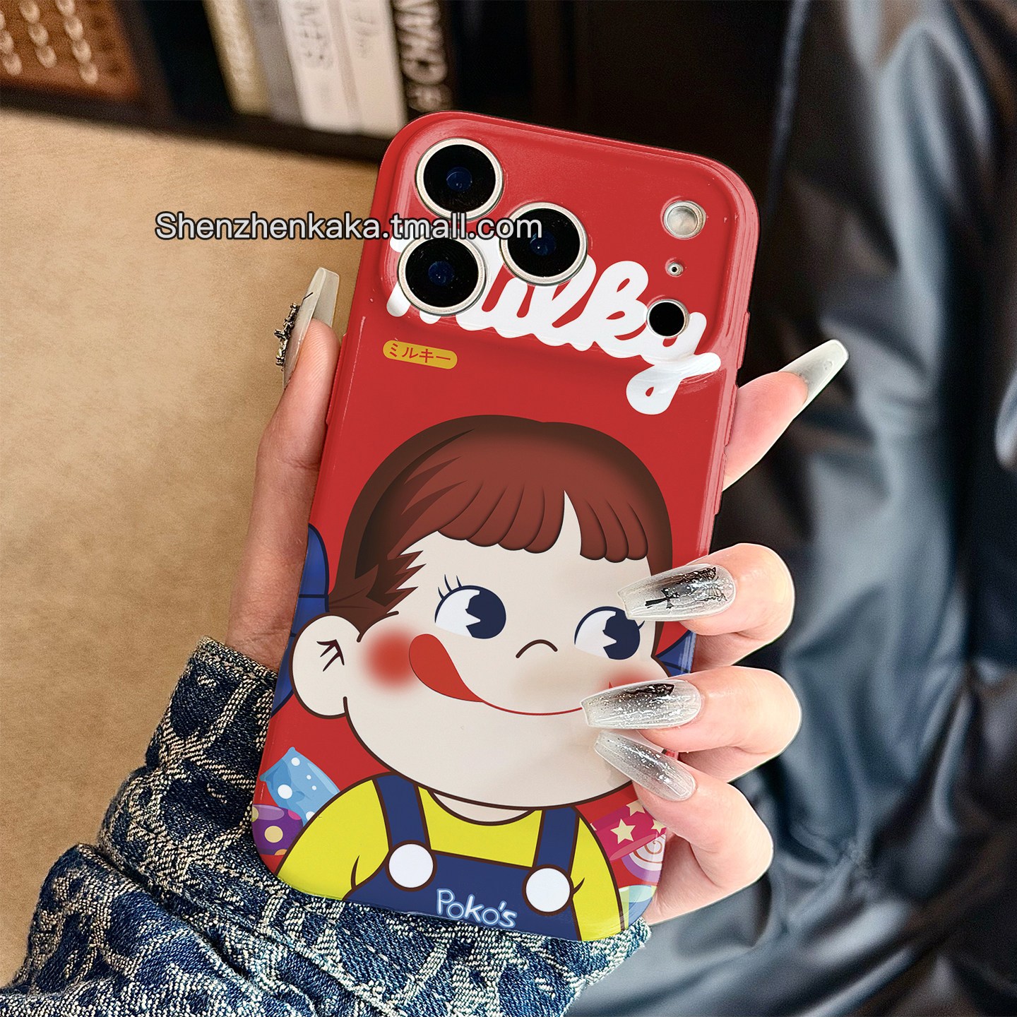 不二家牛奶妹17promax手机壳全包精孔华为pura90日韩卡通opporeno14情侣Findx8适用小米15苹果16可爱vivox300
