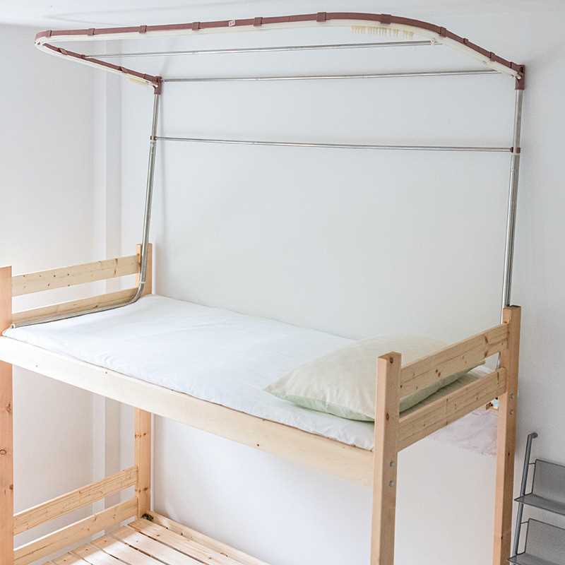 导轨蚊帐支架学生宿舍上下铺支架床帘架免打孔加厚u型家用支架