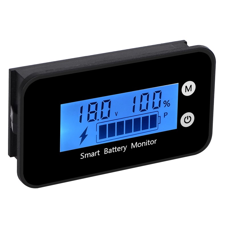 防水电动车摩托车铅酸锂电池电瓶电压电量百分比显示器12-84V通用