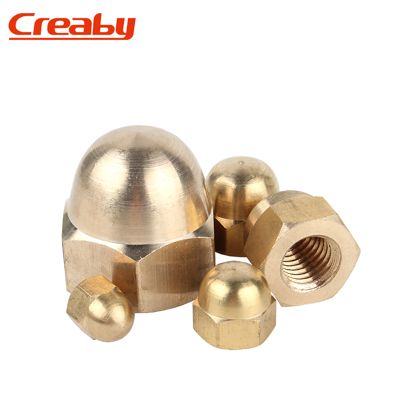 铜盖形螺母盖型螺帽铜螺丝帽螺栓帽盖母M3M4M5MJ6M8M10M12M16M20