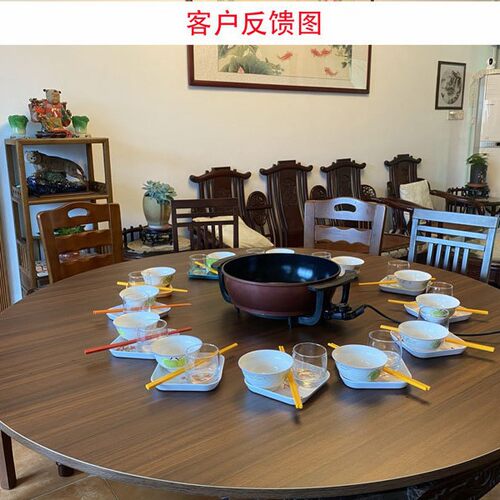 折叠餐桌面配钢化玻璃转盘套餐圆形对折餐桌4分台大桌面板QX0新品