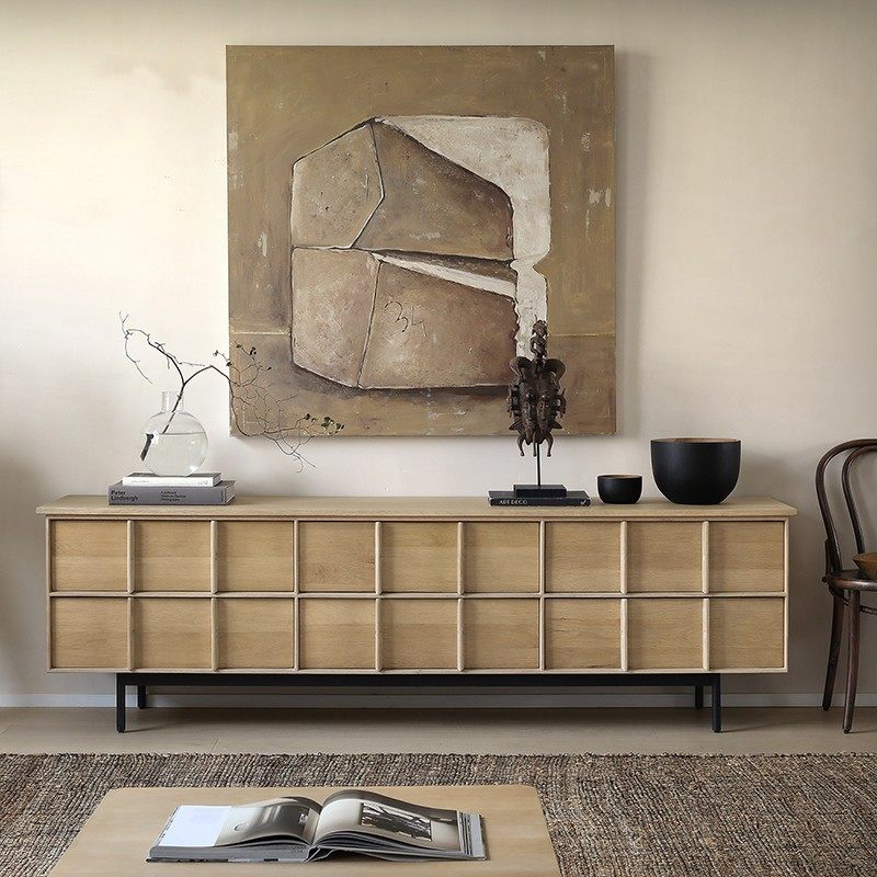 北欧轻奢风简约现代复古法式美式实木电视柜客厅卧室餐边柜小户型