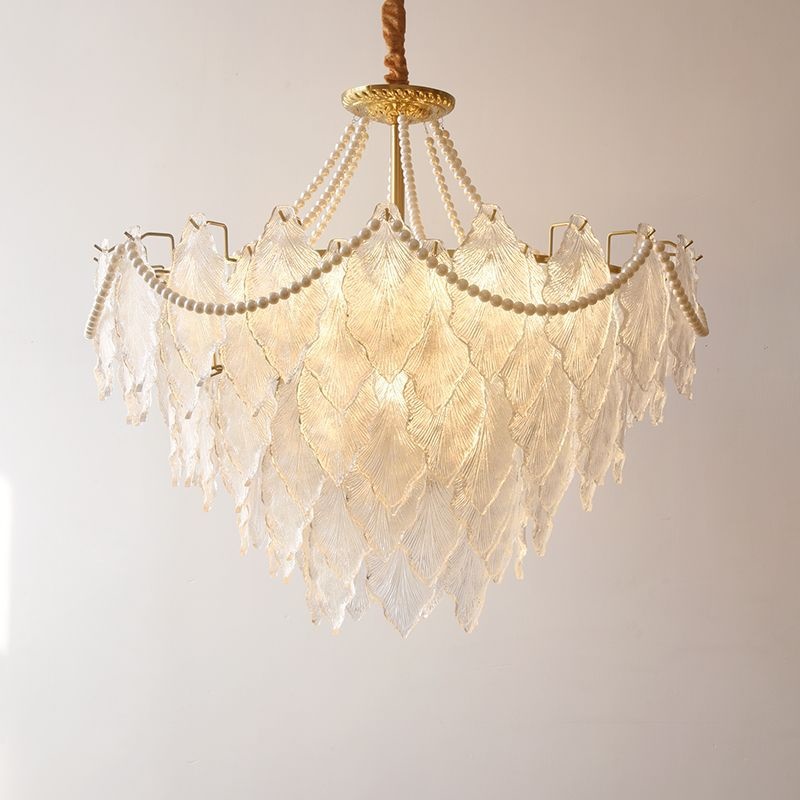 欧式复古浪漫珍珠玻璃房间卧室客厅酒吧创意大厅别墅北欧高级吊灯