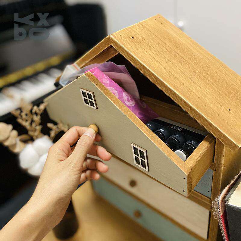 YBOX收纳盒抽屉式简约日式手工双层桌面墙面杂物置物架立体收纳架
