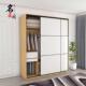 推拉门衣柜书桌一体组合转角小户型生态板实木梳妆台移门拐角衣橱