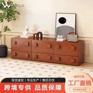 中古卡门柜实木储物柜多功能组合电视柜斗柜边柜收纳柜床头柜 法式