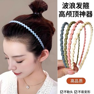 网红爆款波浪发箍高颅顶神器女洗脸头箍防滑发卡头箍头饰发捆发饰
