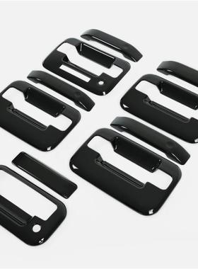 适用04-14款福特F150亮黑色拉手盖门把手盖+尾门拉手盖10PCS