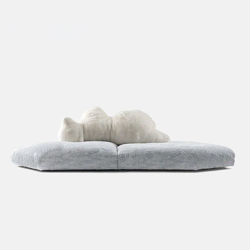 定型棉北极熊沙发设计师异形网红客厅别墅极简岩石组合布艺大白熊