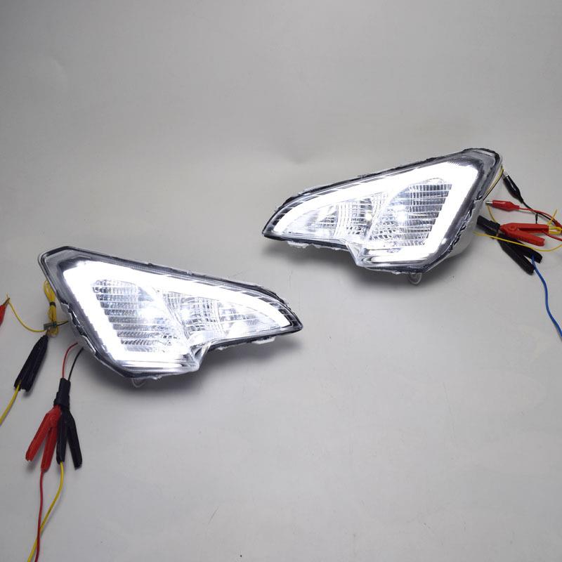 适用于福特翼博日行灯18-19款翼博改装雾灯总成LED日间行车灯转向