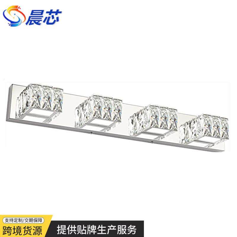 热卖水晶LED浴室镜前灯长方形轻奢大气时尚洗手间镜面灯具