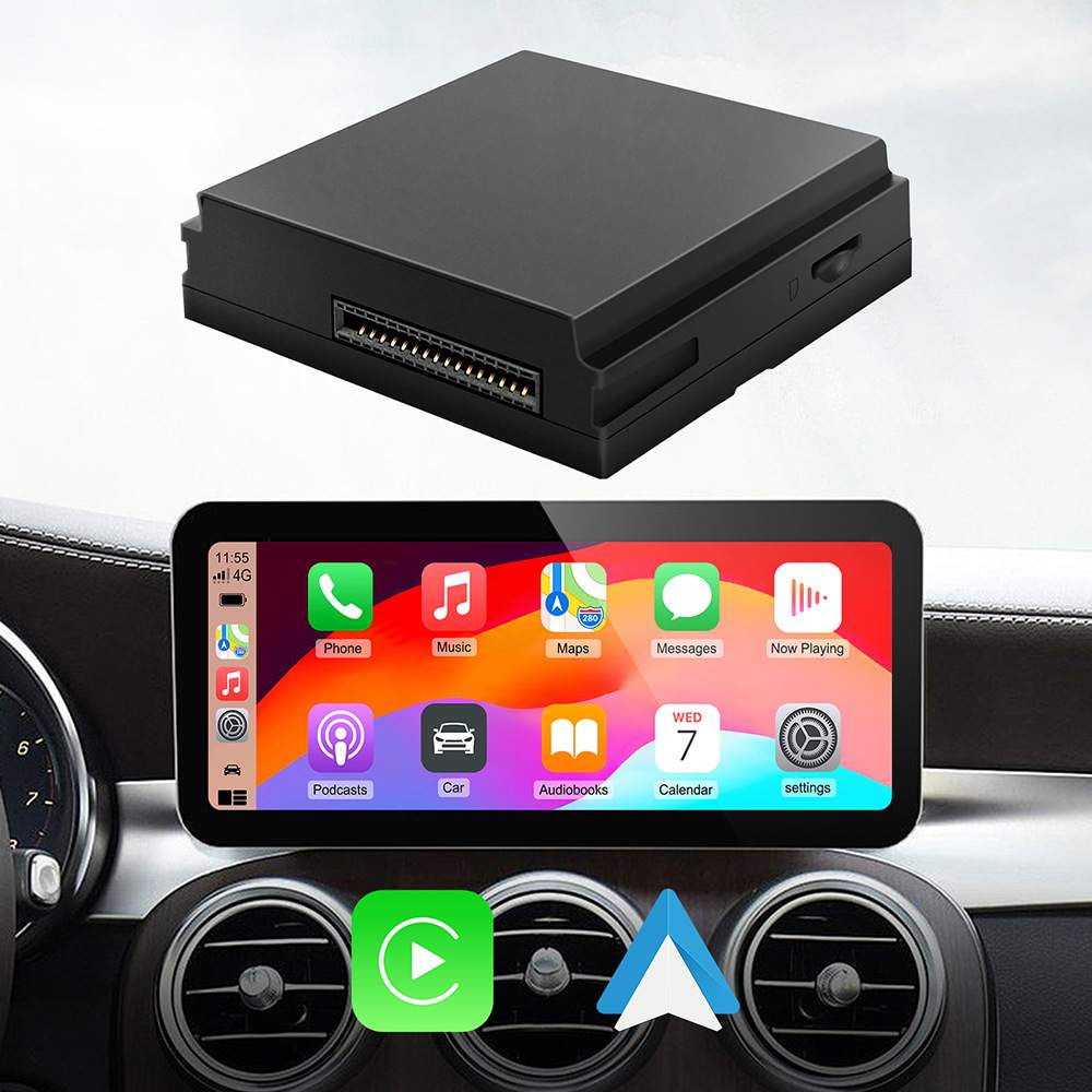 适用12-15奔驰NTG4.5系统原车贝壳接口升级Carplay安卓Auto解码盒