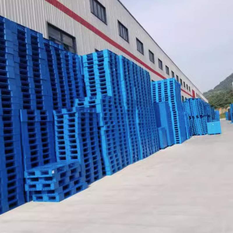 平板九脚塑料托盘平面塑胶卡板仓库叉车防潮垫板可加钢管