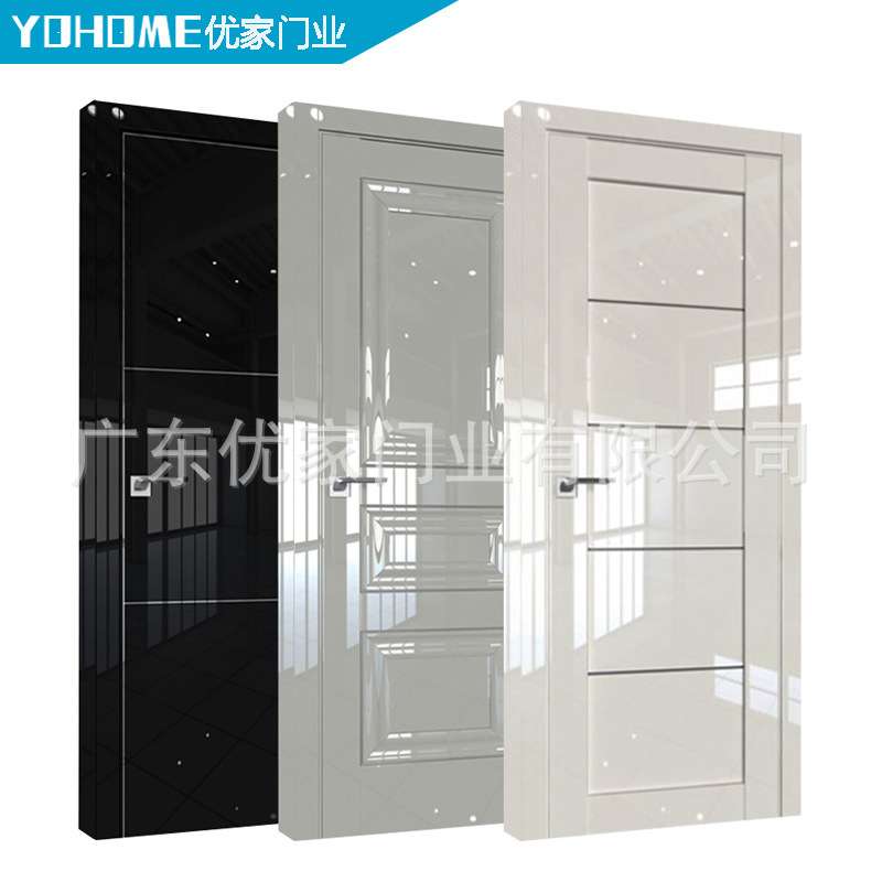 木门烤漆MDF HDF房间门高端高光钢琴漆室内门隔音卧室门