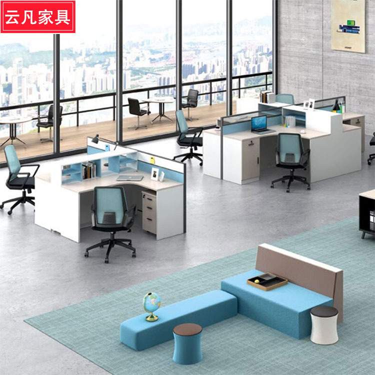 办公室员工办公桌椅组合职员教师办公电脑桌屏风办公卡位财务桌子