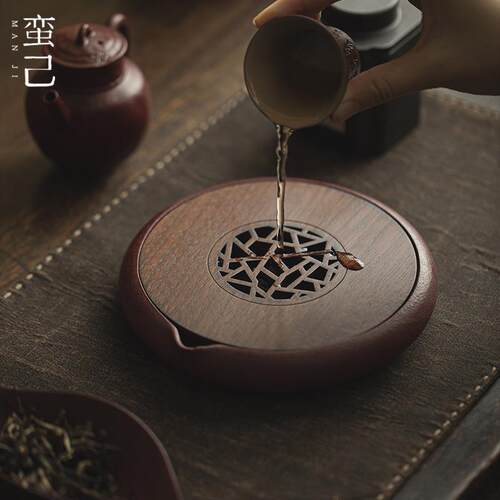蛮己紫砂土蓄水壶承茶道配件茶壶干泡台茶台收纳废水家用小茶盘
