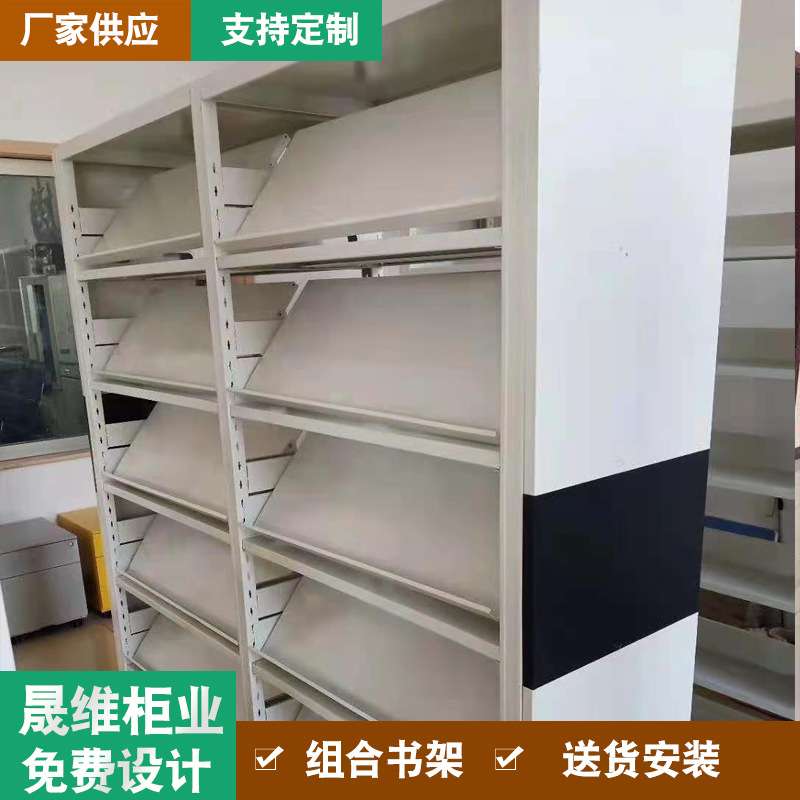 钢制书架学习书架阅览室档案单双面书店钢木书架档案铁皮学校书架