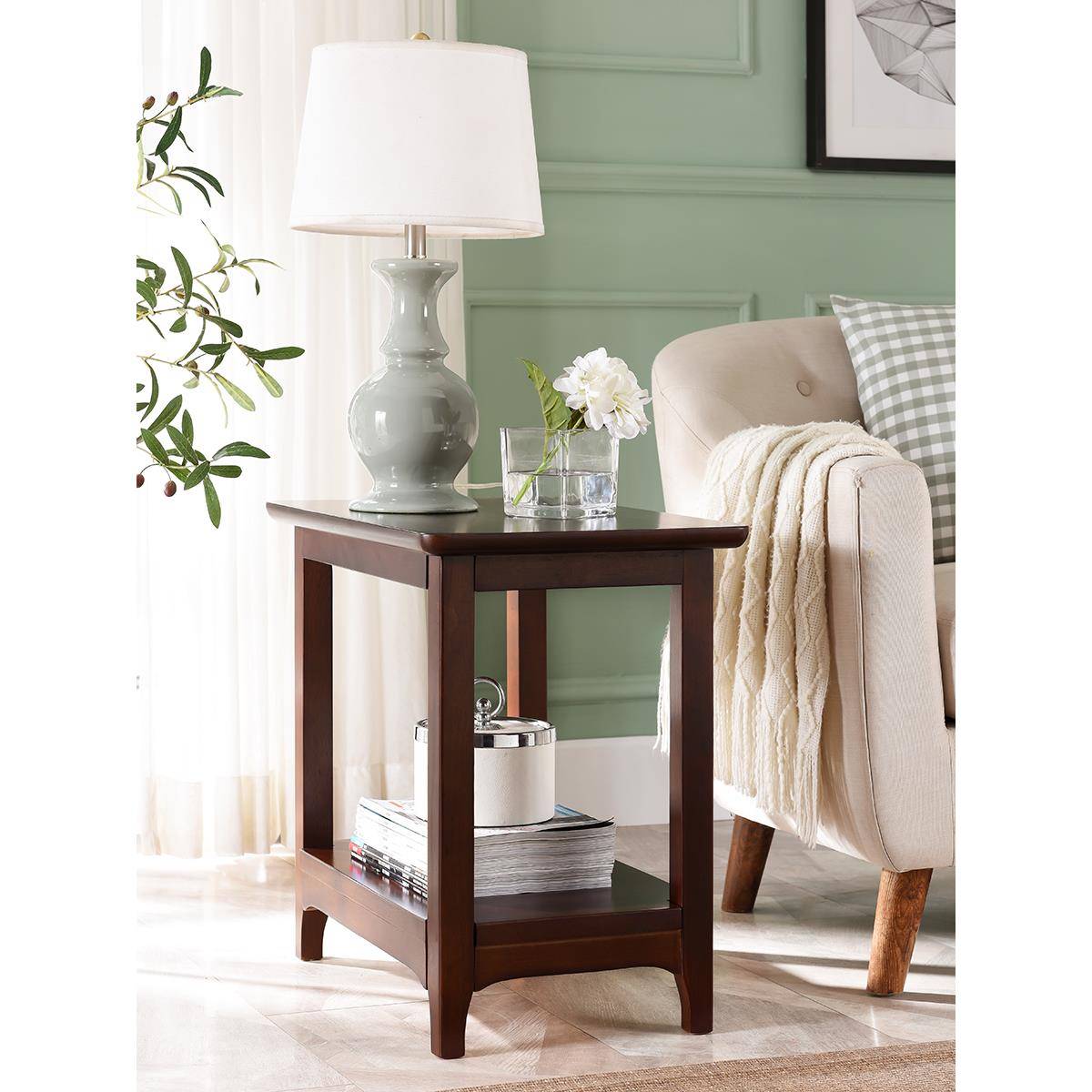 实木角几沙发边柜客厅储物角柜简约小边几家用长方形桌子美式茶几