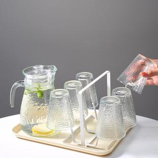 1壶6杯水壶水杯现代简约家庭待客水具杯套 七件套 轻奢水具套装
