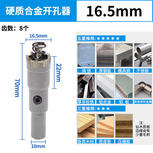 不锈钢开孔器铁皮钢板打孔密齿钻孔水槽金属铝多齿合金钻头专用25