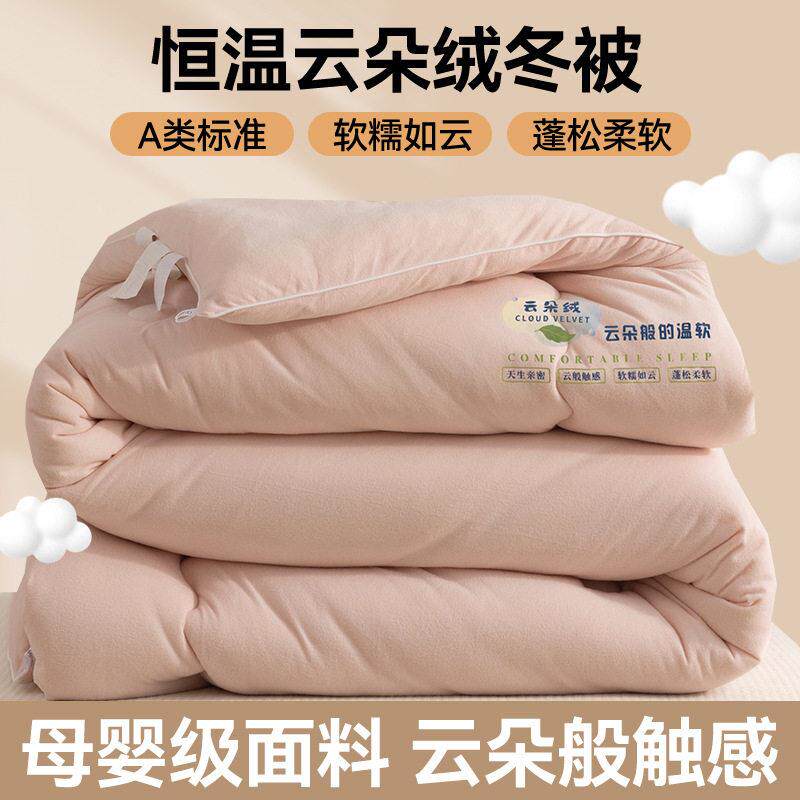 暖呼呼恒温云朵德绒软糯加厚保暖宿舍春秋被冬被子棉被芯
