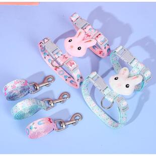 卡通猫咪牵引绳尼龙工字形胸背猫牵引绳防挣脱猫绳胸背宠物猫绳