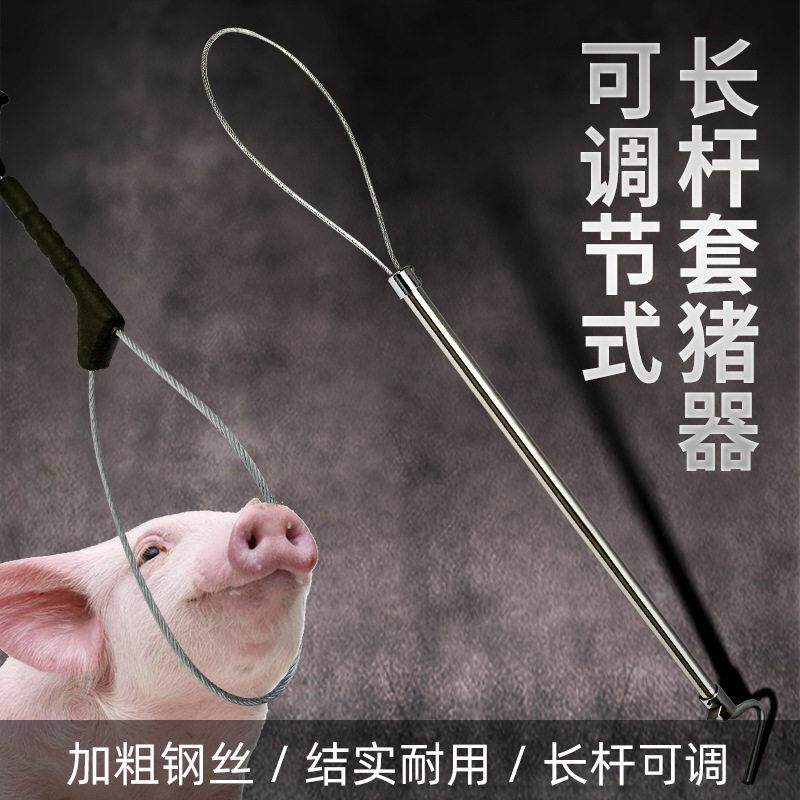 猪用保定器套猪器不锈钢套猪杆套定器铜管猪打针保定绳保定器