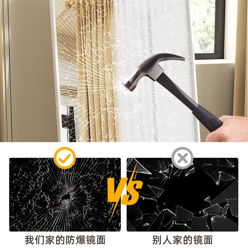 全身镜挂立两用家用换衣间落地镜网红穿衣镜服装店挂墙大试衣镜子