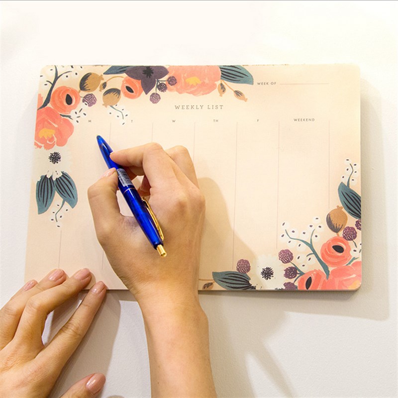 手账本记事本清新桌面可撕周月计划本A4日程本工作学习备忘本