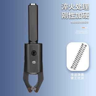 数控车床自动拉料器圆柄方柄钨钢拔料器镶合金夹料器送料器防断