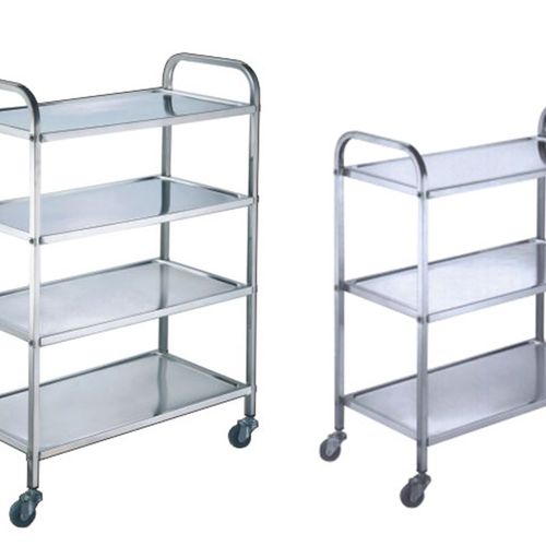 包邮不锈钢餐车两层大中小号餐具收集车收碗车三层手推车酒水车