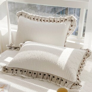 a类亲肤纯棉夹棉花边床笠单件180x200x220全棉加厚床套罩四季 通用