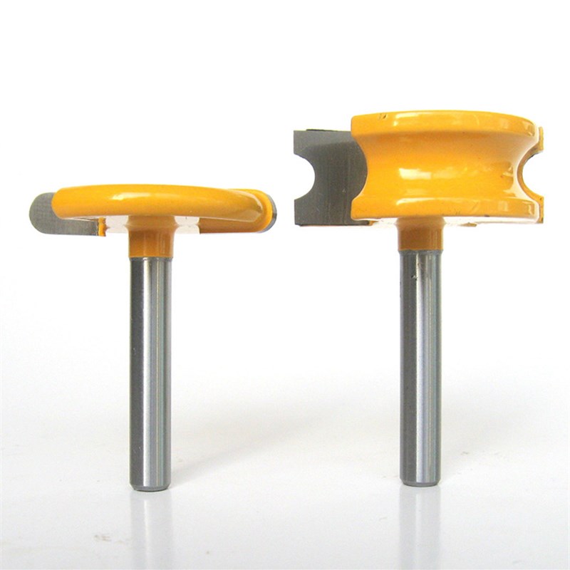 2件套圆弧T型榫合刀地板刀拼板刀木工铣刀修边机雕刻机铣刀