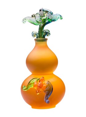 琉璃葫芦摆件大寿生日礼物父母亲长辈老年人寓意礼品祝寿工艺品