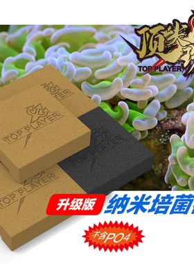 顶玩家神砖滤材海水珊瑚缸纳米培菌砖培养硝化菌分解NH降低NO2NO3