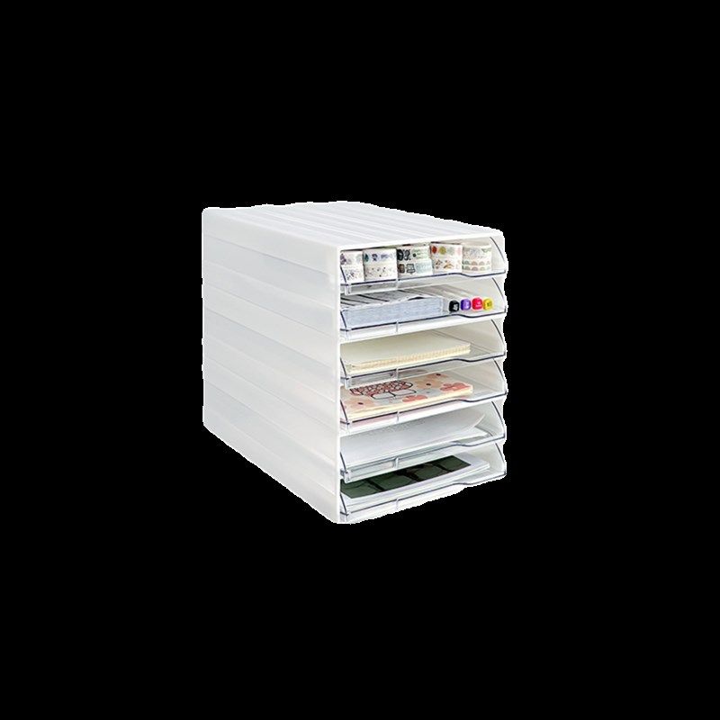 桌面文件柜办公室塑料多层组合柜子资料柜抽屉式收纳盒A4文件分类