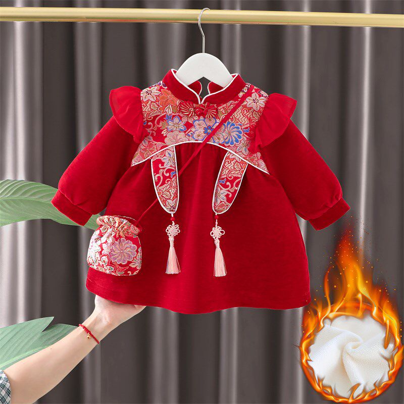 女童连衣裙冬装周岁礼服秋冬2024新款洋气宝宝旗袍抓周百日宴裙子,童装/婴儿装/亲子装,汉服,淘宝优惠券,粉丝福利购,淘宝优惠卷