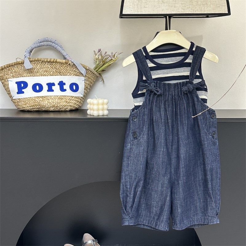 童装女童背带裤短裤24夏装新款儿童牛仔裤洋气中大童宽松休闲裤子,童装/婴儿装/亲子装,儿童牛仔裤,淘宝优惠券,粉丝福利购,淘宝优惠卷