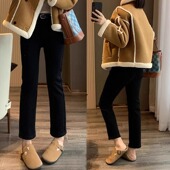 黑色直筒牛仔裤 女2026年春秋小个子梨形身材高腰显瘦八九分烟管裤