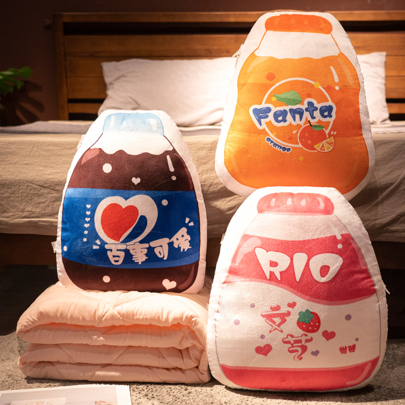 抱枕被子两用办公室午睡枕头靠枕折叠毯子二合一汽车用男生款睡觉