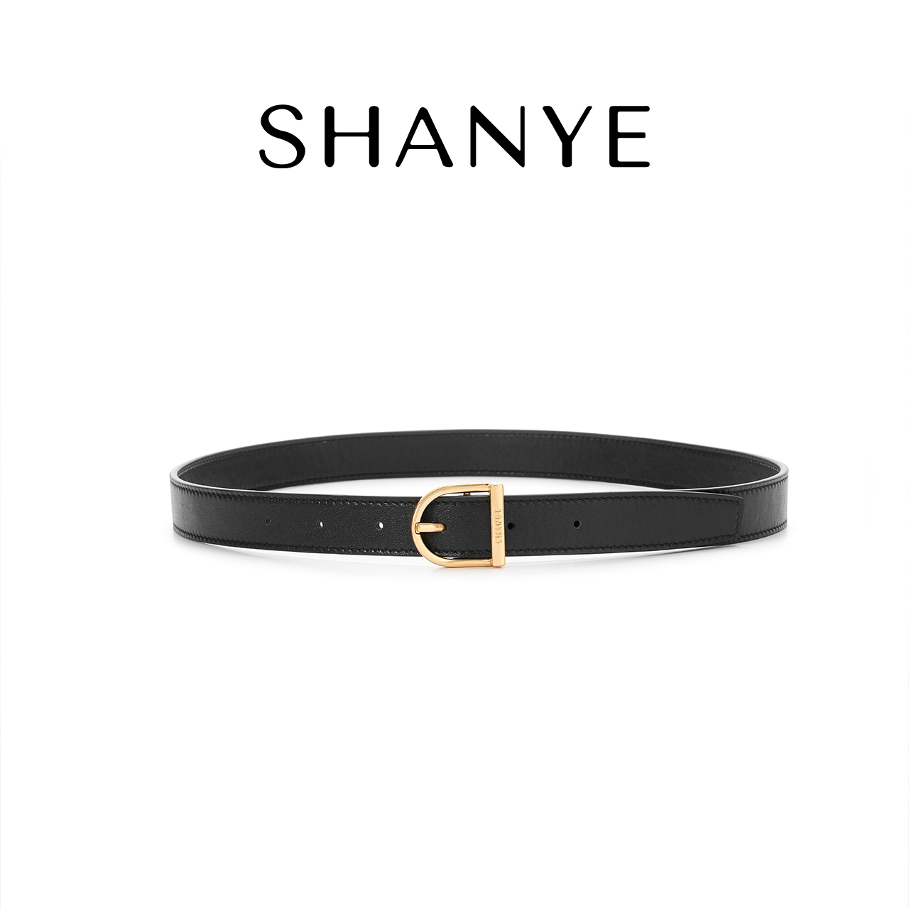 SHANYE山野的雾皮带女士新款简约头层牛皮装饰百搭真皮可调细腰带