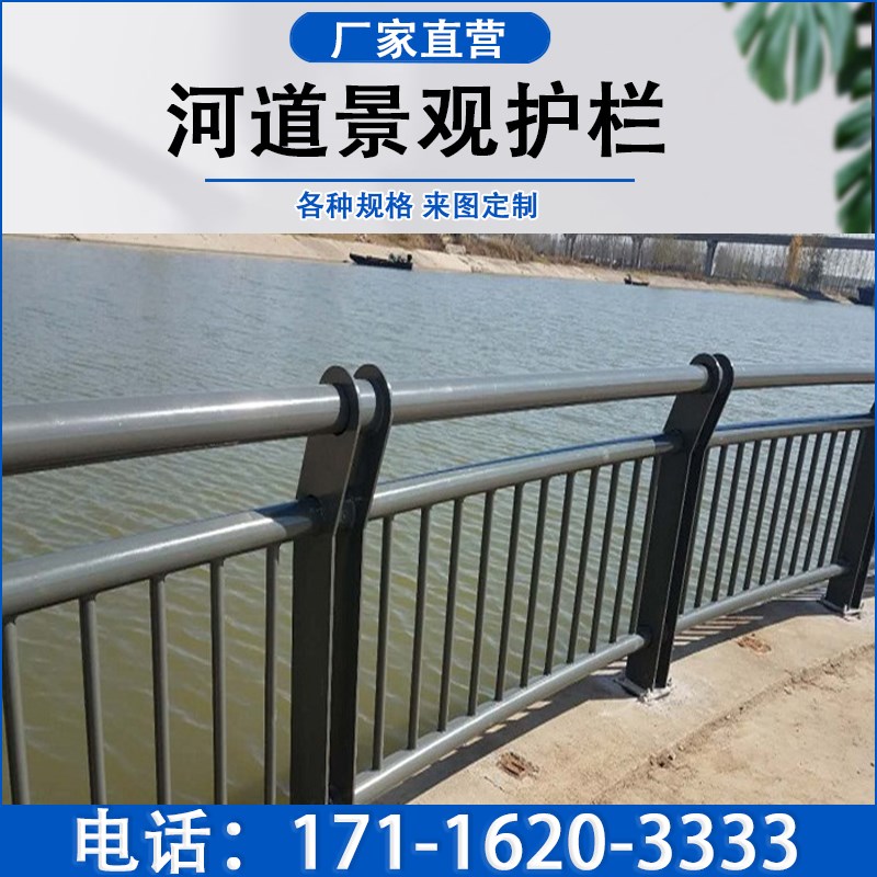 河道景观护栏304不锈钢复合管灯光人行道天桥桥梁防撞护栏杆定做