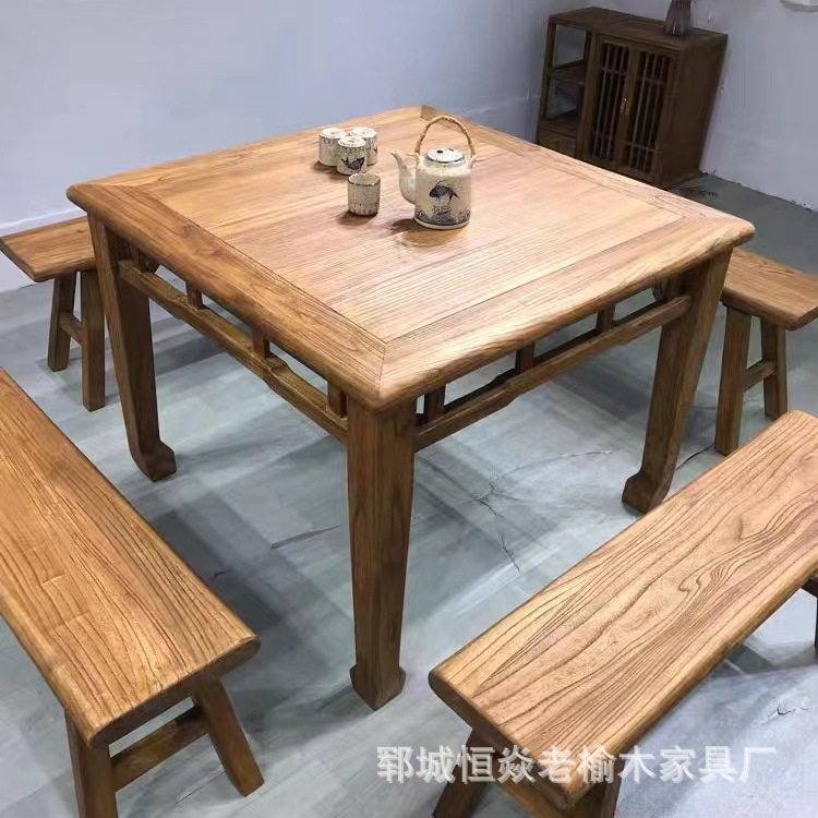 老榆木门板茶桌做旧风化板复古民宿吧台桌家用吃饭餐桌椅组合,电子元器件市场,电线扎带/束线带,淘宝优惠券,粉丝福利购,淘宝优惠卷