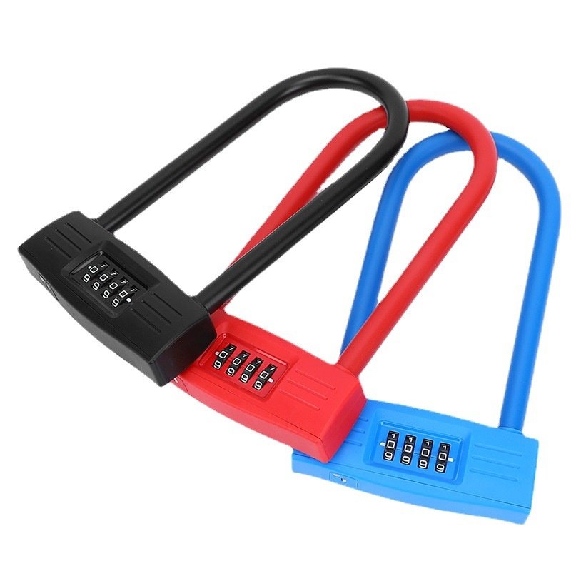 自行车U形锁  U型锁 U型密码锁 U形密码锁挂锁锁头 YF20708