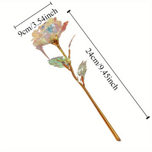 9 45in Artificial Golden Leaf Roses Flower