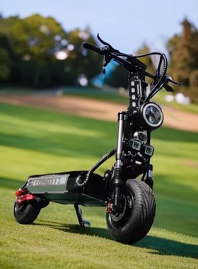 西藏游13寸锂电车72v100Ah350km成人折叠高速越野双驱电动滑板车