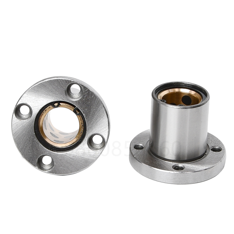 外钢内铜石墨铜套g圆法兰直线轴承LMF10 12 16 20 25 30 35 40 UU